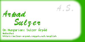 arpad sulzer business card